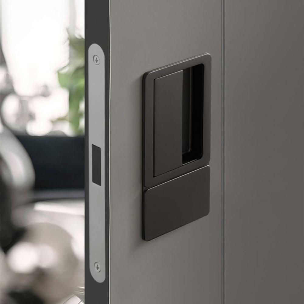 Design Senza Maniglia Serratura Magnetica per Porte Finitura Nera Maniglia a Incasso Porte Interne