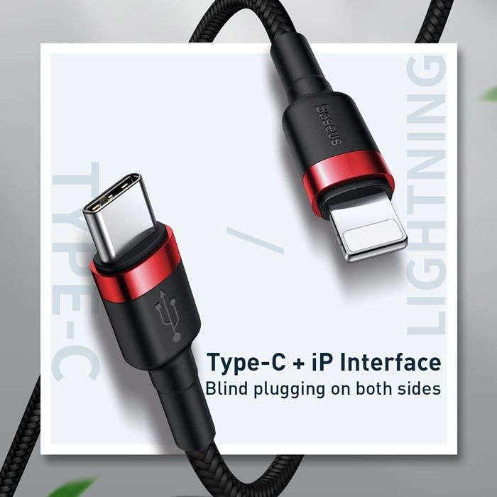 Câble USB Type-C - BASEUS - 1M - Charge rapide 18W - Compatible iPhone 8/XS/XS Max/XR - 480 Mbps