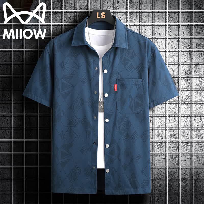 MiiOW Men s Casual Short Sleeve Shirt XL