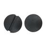 2 Pcs Car Black DIY SUV Slotted Frame Rail Hydraulic Floor Jack Disk Rubber Pad