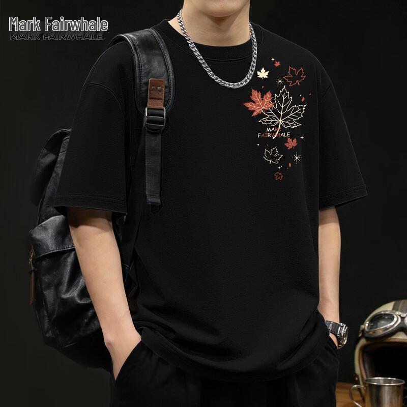 Mark Fairwhale Men's Maple Leaf Design Cotton T-Shirt