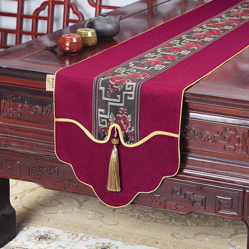 New Chinese Style Table Flag Modern Minimalist Zen Style Waterproof Tea Mat Long Tea Table Fabric Art Tablecloth
