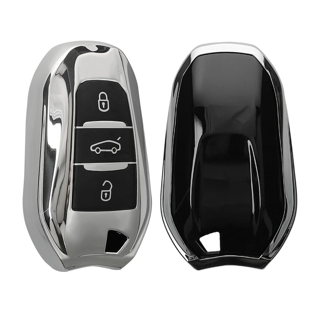 kwmobile Peugeot Citroën 3 Button Smart Key (Keyless Go) Compatible