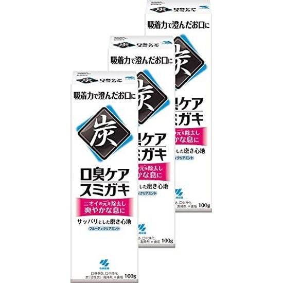 Sumigaki bulk purchase charcoal included (cleaning agent) breath freshening toothpaste fruity clear mint scent 100g3 pieces