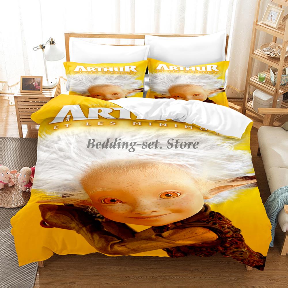 Arthur Et Les Minimoys Bedding Set Single Twin Full Queen King Size Bed Set Aldult Kid Bedroom Duvetcover Sets 2023 Bed Sheet