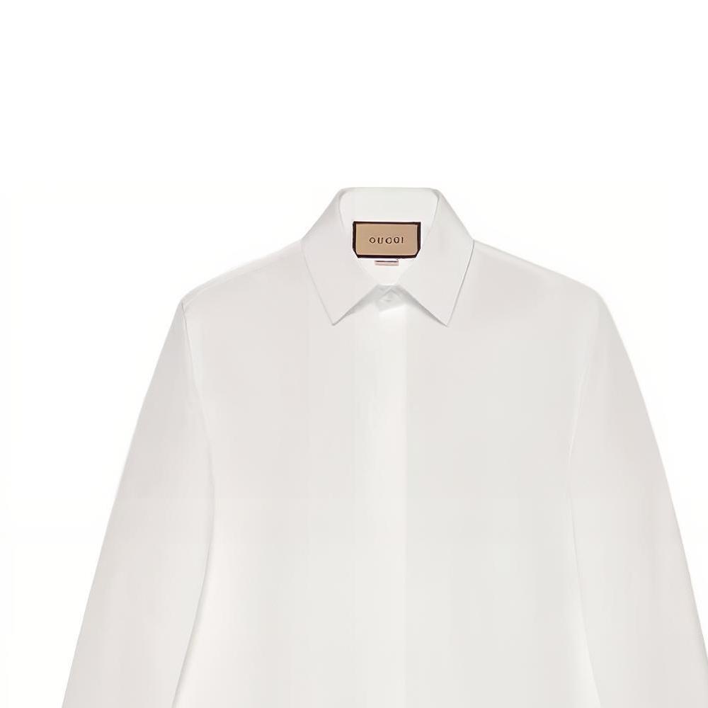 Gucci pointed-collar cotton shirt 699561-ZAIFQ-9000