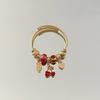 Fresh Strawberry Cherry Adjustable Bracelets With Rhinestone Accents For Women