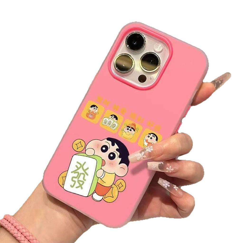Jelly 2-in-1 Phone Case Ins New Phone Case Holder Caseti for Apple High-end Feeling Crayon Small New Model