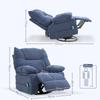 Massage Chair with Heat & Reclining Function, Swivel, up to 150 kg, Metal Frame, 98x90x98cm, Blue