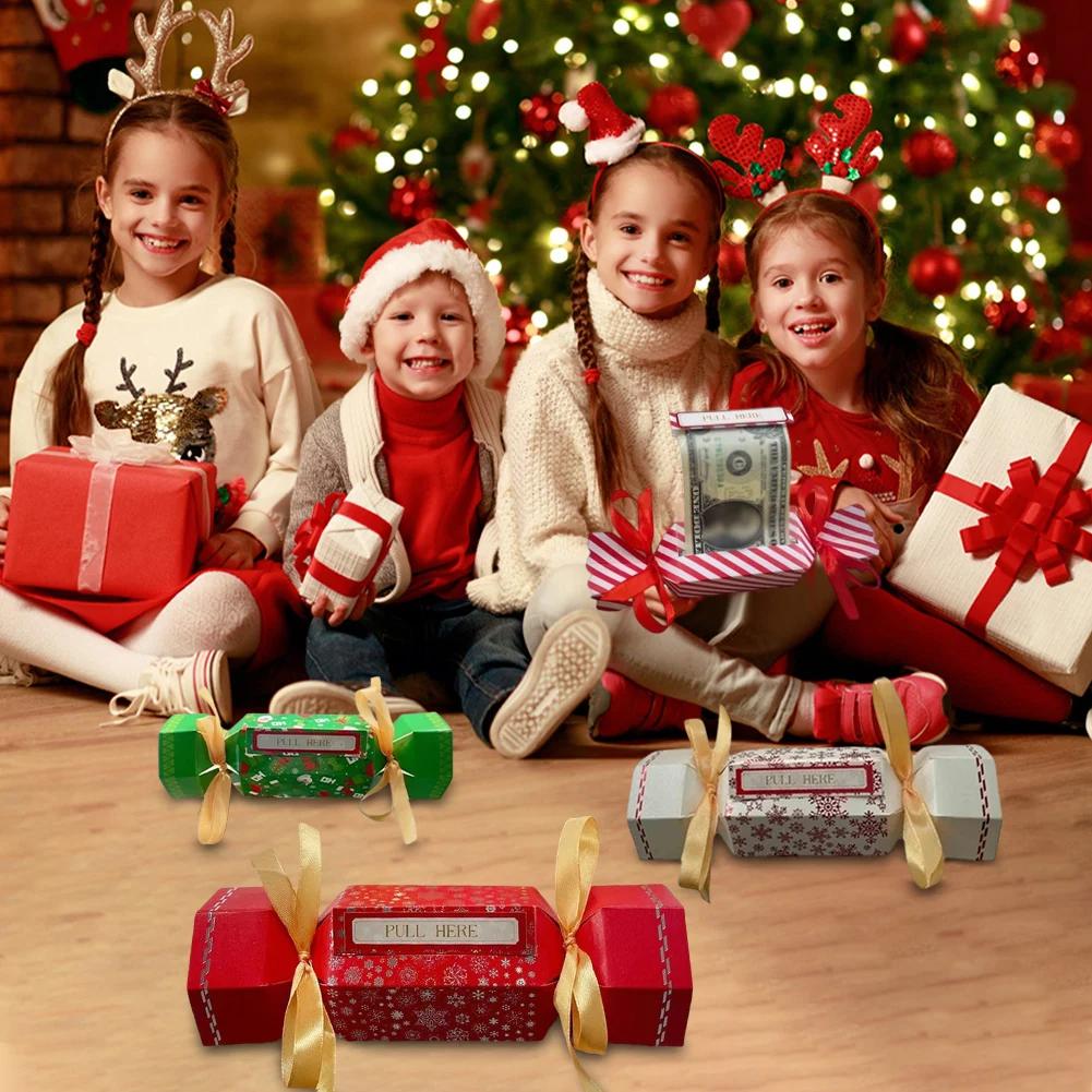 Christmas Surprise Money Pull Pouch DIY Party Gifts Money Box Money Pull Box Birthday Money Box for Money Gift