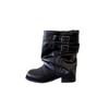 Cowhide Version~ This Year's Popular Short Boots Women's Leather Black Super Fire Stacking Pants Tube Boots Thick-soled Foreign-style Cowboy Boots