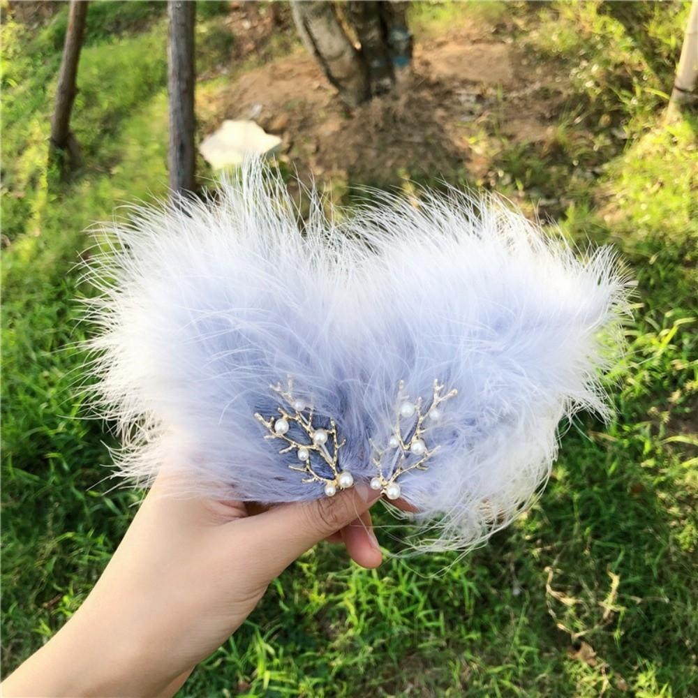 Fairy 12cm Fairy Feather Hairpins Feather Sweet Style Feather Barrettes Side Clip Feather Hair Clip Wedding Party