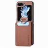 Custodia Portafoglio in Pelle con Motivo Litchi per Samsung Z Flip 5 4 3 2 7 Porta Carte Copertura per Galaxy Z Flip 4 6 Anello per Dita Custodia Morbida