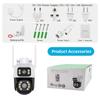 Dual Screen 8MP PTZ Wifi Camera Night Vision Surveillance IP Camera Human Detection 4MP Security Protection CCTV Outdoor