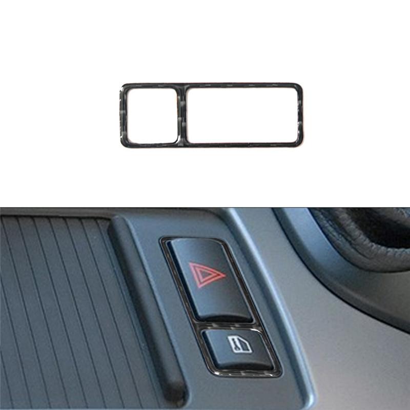 Carbon Fiber Car Center Console Air Conditioning CD Gear Control Panel Trim Cover Sticker For BMW X5 2000-2006 Car Accessories