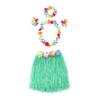 Hawaiian Hula Skirt & Lei Party Performance Set - 40cm, 5 Pieces