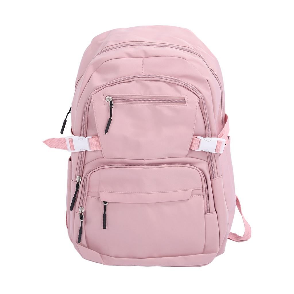 Women Travel Backpack Zipper Waterproof Adjustable Shoulder Strap Casual Carry On Laptop Backpack Pink 16in