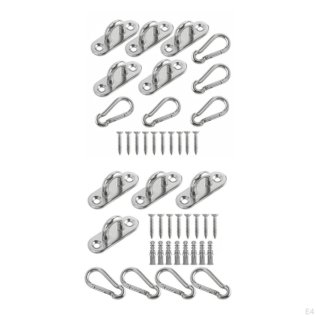 Pad Eye Plate Ceiling Hook Sturdy Hammock Mount Easy Install Portable Marine Hardware Staple