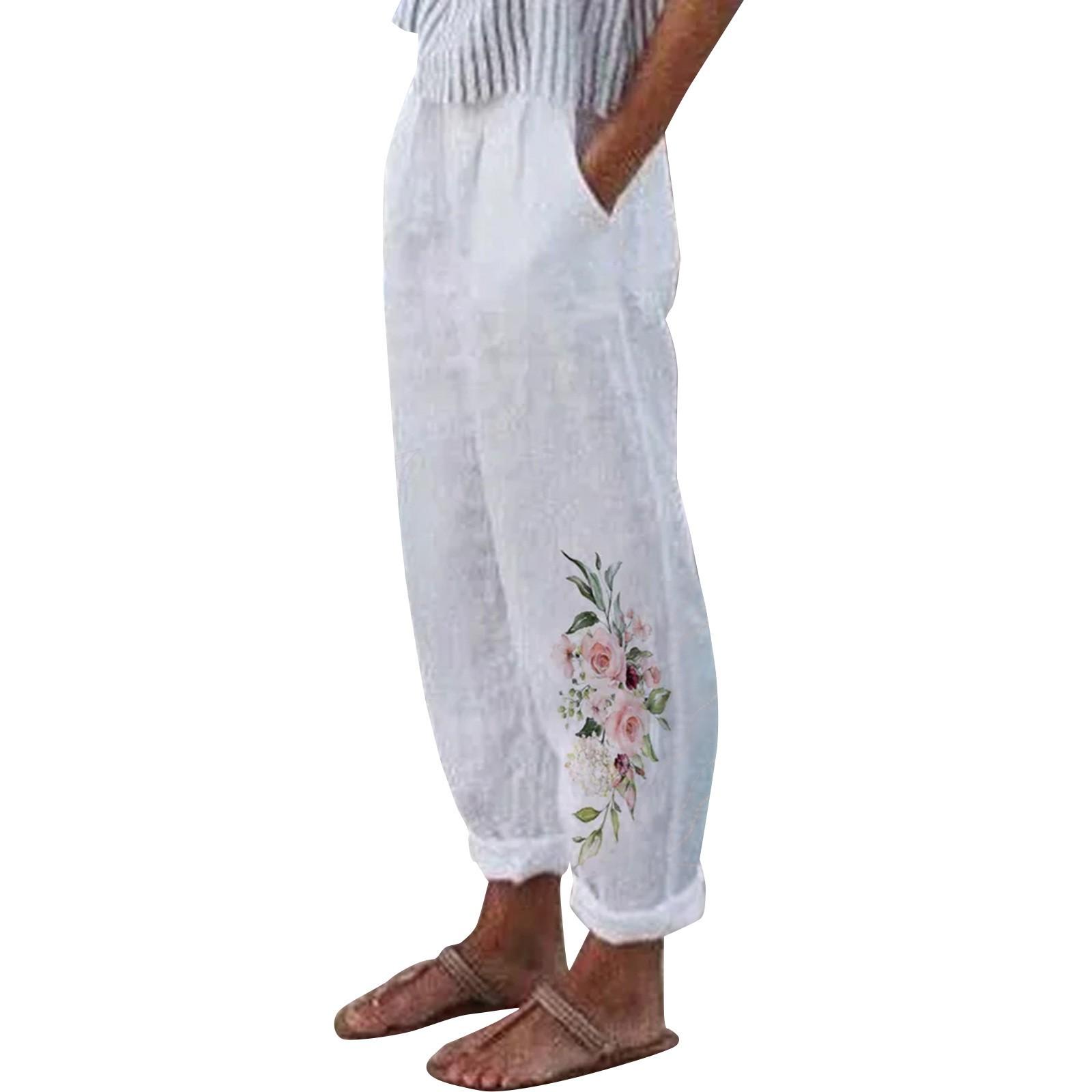 

Повседневные брюки Omen с карманами и эластичной резинкой на талии, свободные длинные брюки, брюки S розовый