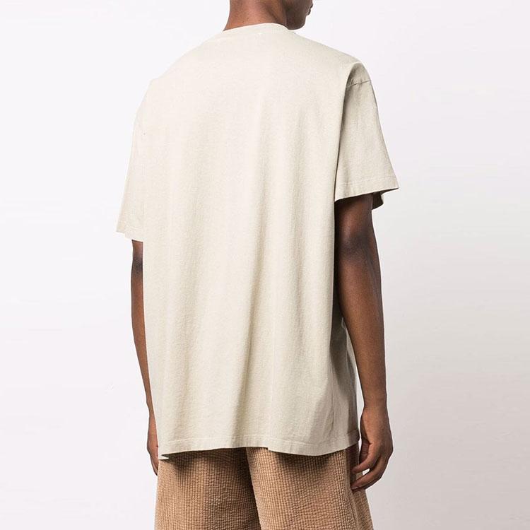 Off-White Carav Hand Short-Sleeve Over Tee Abbey Stone Men Tops Grey OMAA038F21JER0071784