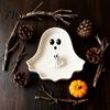 Spooky Style Tray Cute Ghost Tray, 3D Printed Halloween Shape Desktop Storage Dish, Multifunctional Key Jewelry Candy Organizer Tabletop Decor