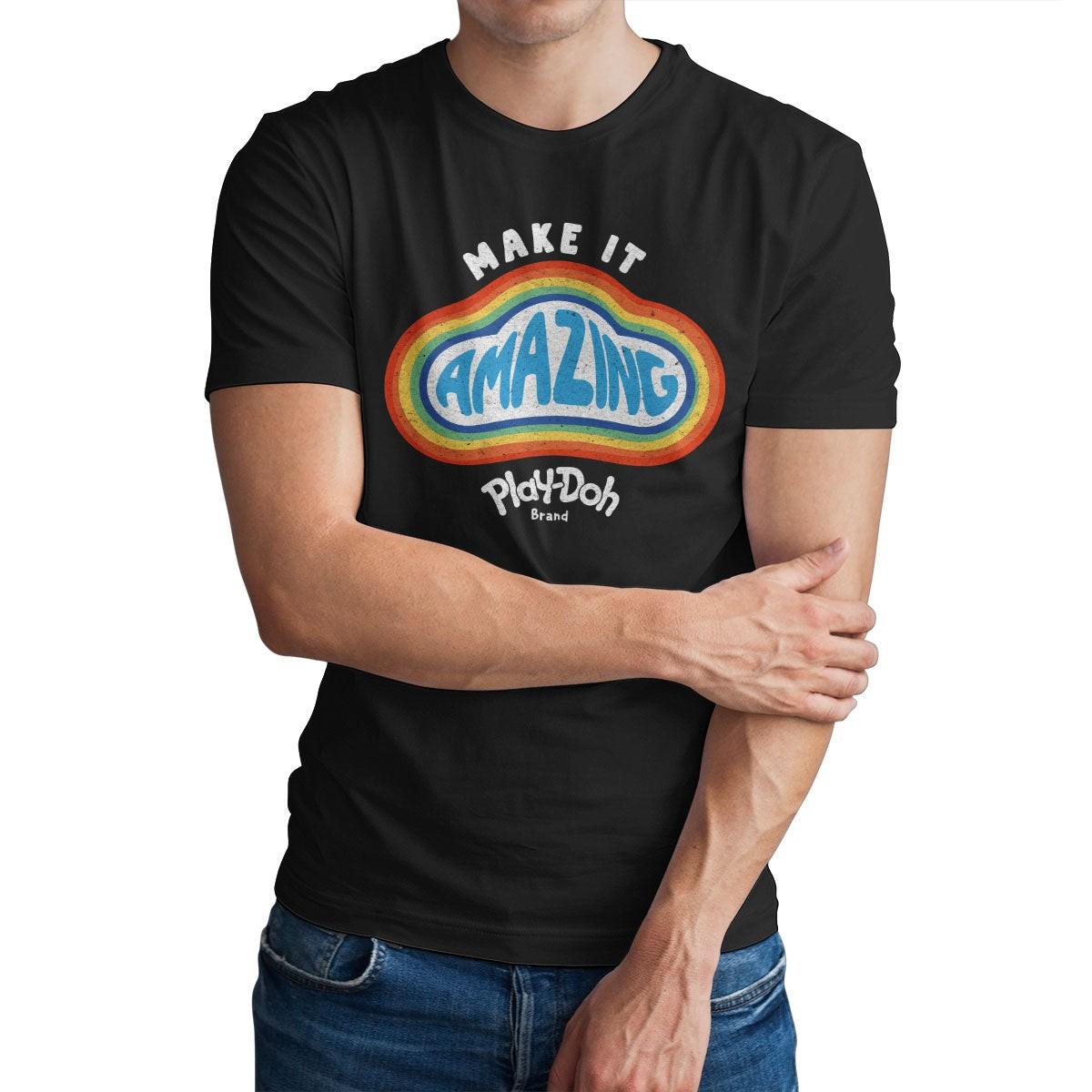 Officially Licensed Play-Doh Make It Amazing Retro Mens T-Shirt S