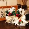 10Pcs Christmas Decoration Artificial Pine Branches Fake Plant Flower Christmas Pine Nuts Cone Decoration