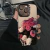 Romantic Pink White Roses Bouquet Phone Case For iPhone 17 16 Pro Max 17e 16e 15 14 13 12 11 8 7 SE 2020 Trendy Shockproof Cover