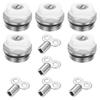 5Pcs 1/2Inch Metal Heating Bleed Valves with Key Male Thread Manual Radiator Air Vent Plugs Valves Easy To Install