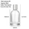 50ml Cylindrical Glass Perfume Spray Bottle, Transparent and Refillable