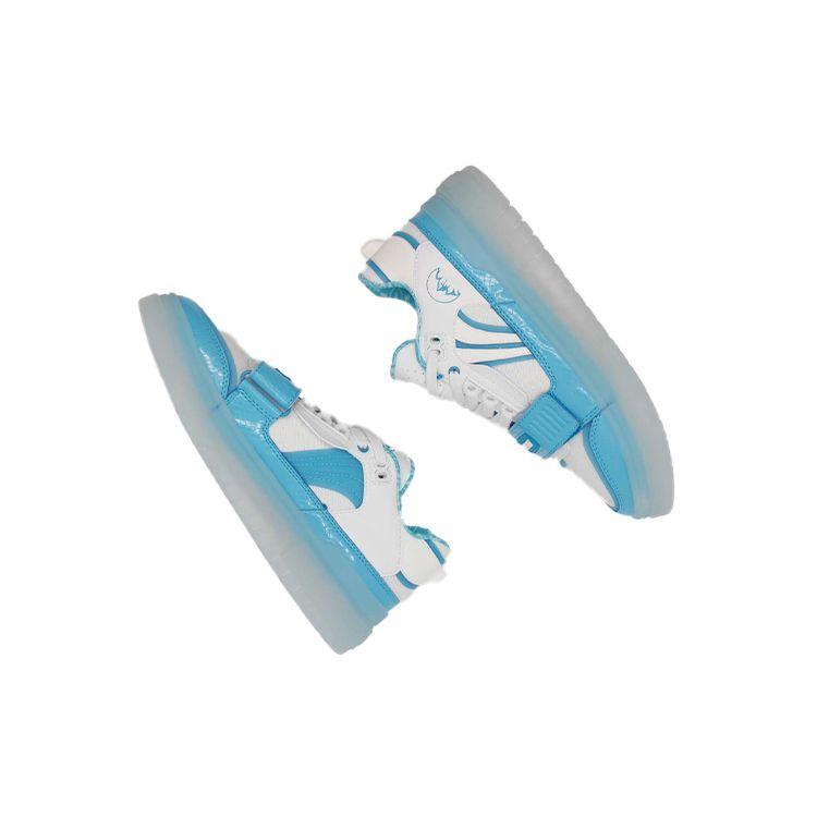 Li Ning Rookie Comfortable Daily Non-Slip Wear-Resistant Low-Top Retro Basketball Shoes Men sneaker White Blue ABCS049-3
