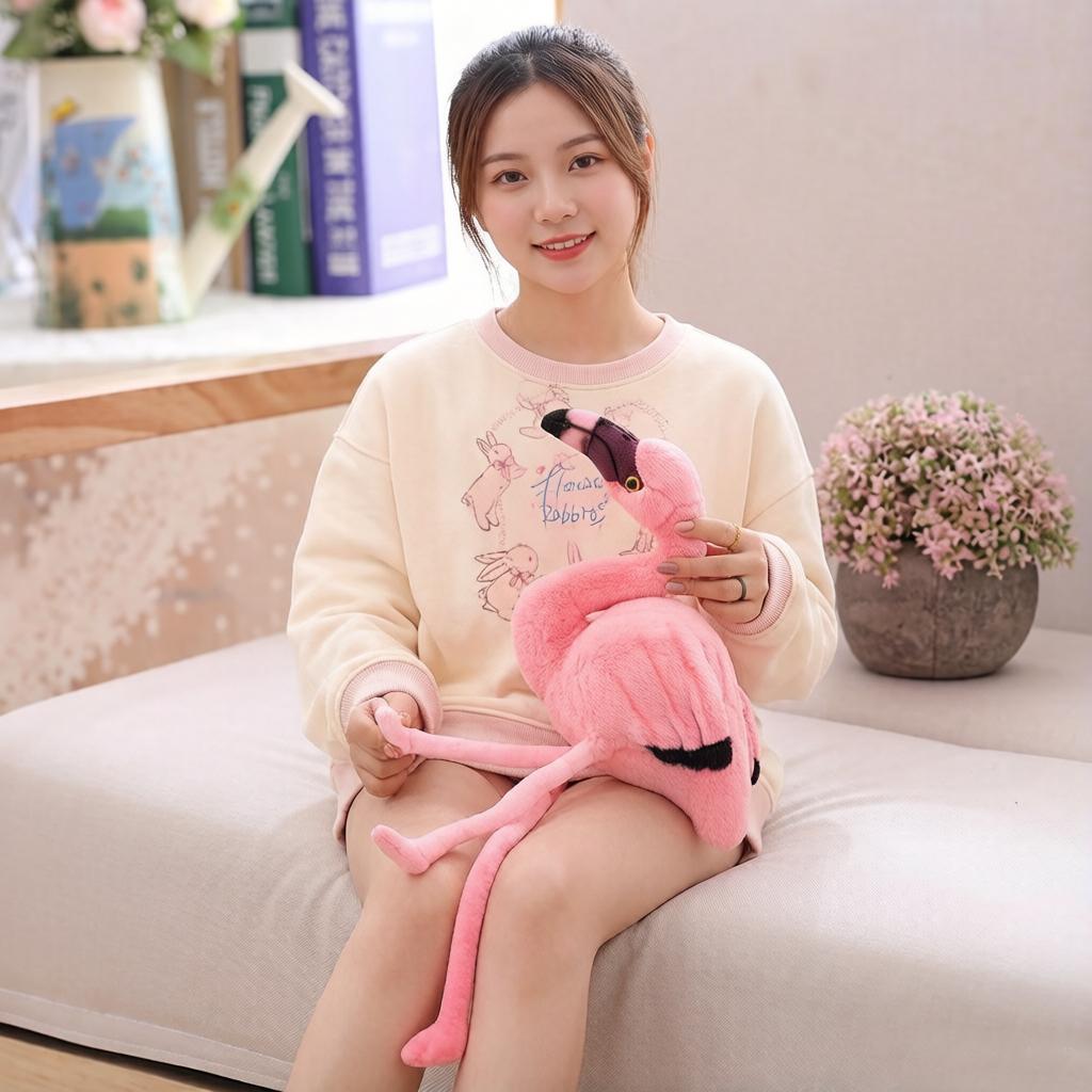 Fantastisches rosa Flamingo Plüschtier Stofftier Lange Beine Vogel Tier Kissen Heimdekoration Plüschtier Freundin Geschenk
