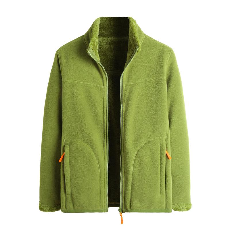 Winter Damen Fleecejacke Doppelseitige Windjacke Warme Dicke Korallenfleecejacke Oberbekleidung Thermojacke Frau Gefleecte Kleidung