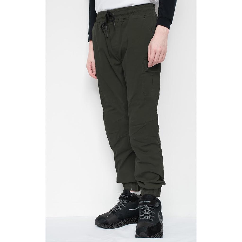 Komine Motorcycle Pants PK-753 Protective Cotton Jogger Pants Olive WL