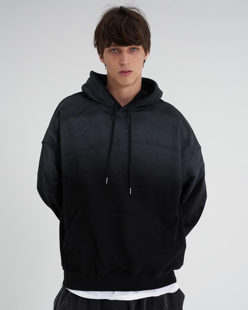 Black Half Spray Hoodie