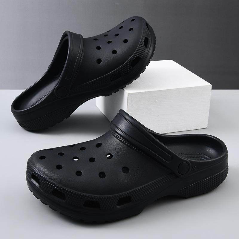 Hole shoes men's summer new thick-soled heightened bag head drag new non-slip outer wear breathable advanced sandals