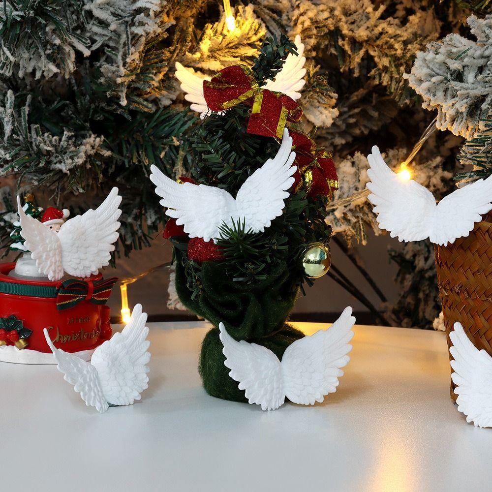 Costume Backpack Xmas Party Decoration Plastic Angel Wings Cake Decor Christmas Tree Ornaments