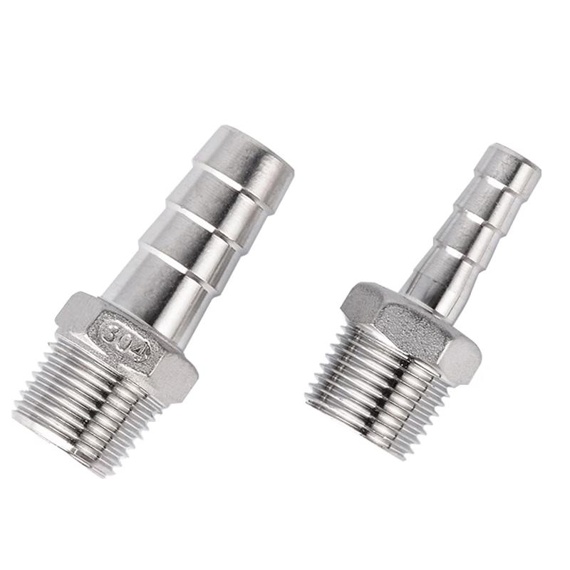 Haisidick 304 Stainless Steel Hexagonal Barb Hose Connector 25mm