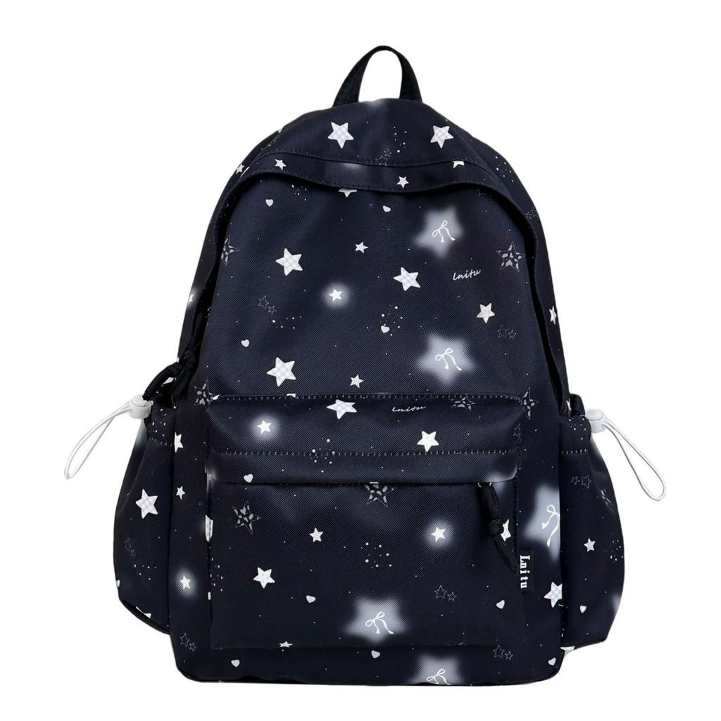 New Schoolbag, High-aesthetic Japanese Instagram-style Sweet Star Backpack, Junior High School Student Backpack for Women, Lightweight Commuter