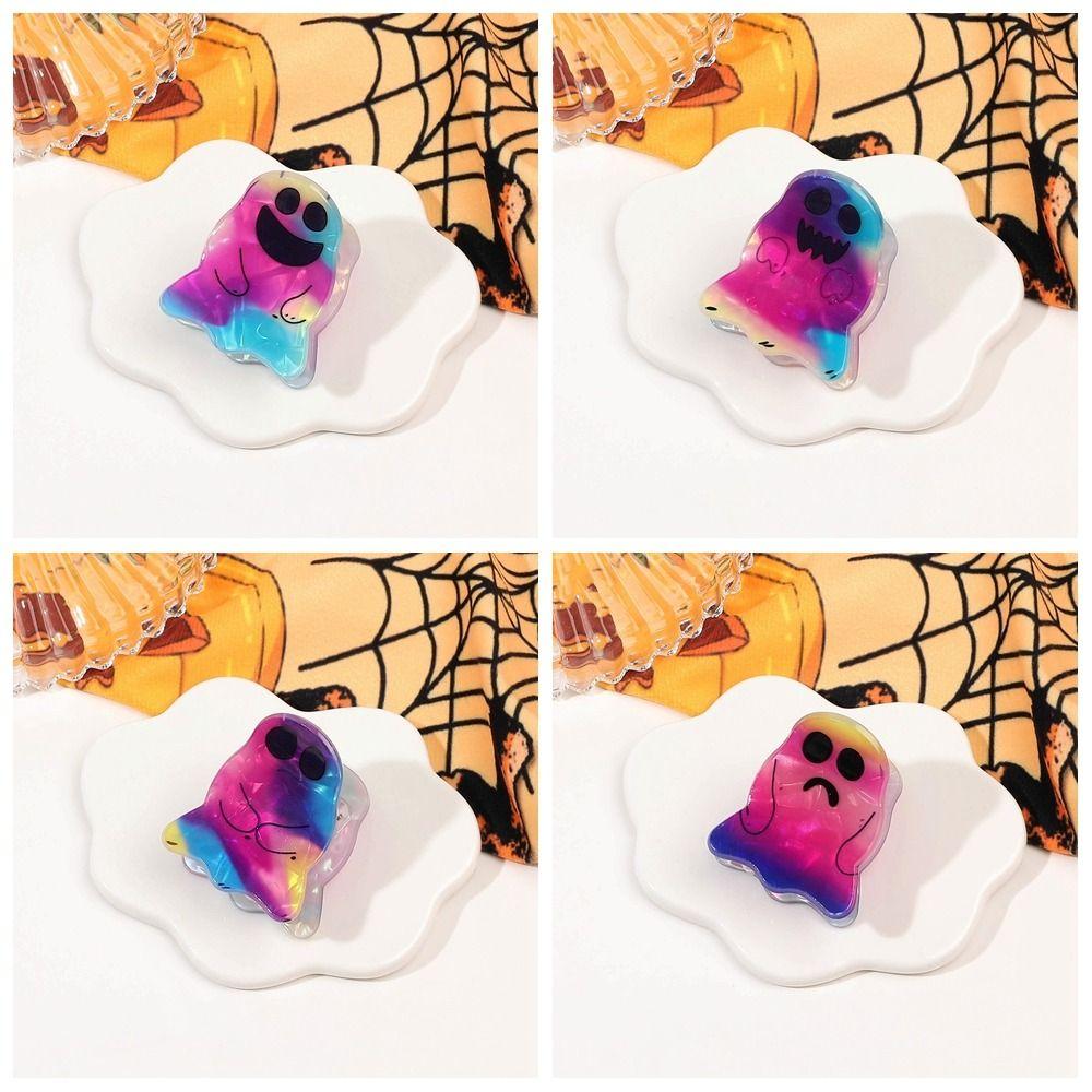 Colorful Ghost Grab Clip Pvc Spooky Hair Claw Fashion Halloween Grab Clip  Kids