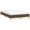 Bed Frame without Mattress Dark Brown 120 x 190 cm Fabric