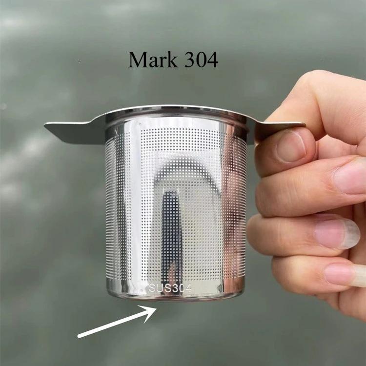 Stal Nierdzewna 304 Sitko do Herbaty Drobna Siatka Odporny na Ciepło Uchwyt Podwójny Pokrywka z Uszkami dla Domowych Miłośników Herbaty Domowe Sitko do Parzenia Herbaty