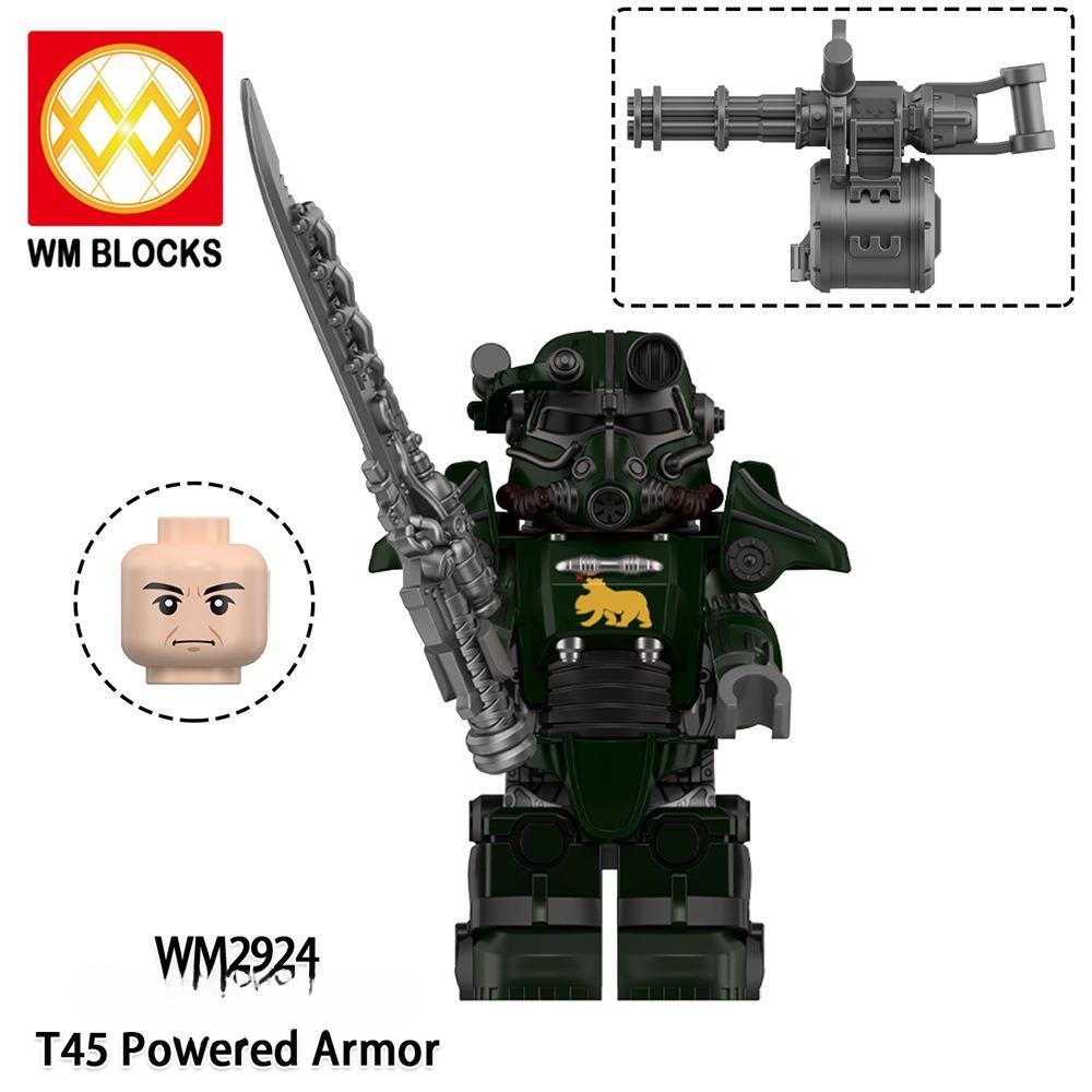 WM6209 Anime Games Bricks Dolls Blade Shield Soldier Angel Assembly Toys Building Blocks Collection Toy Model for Children
