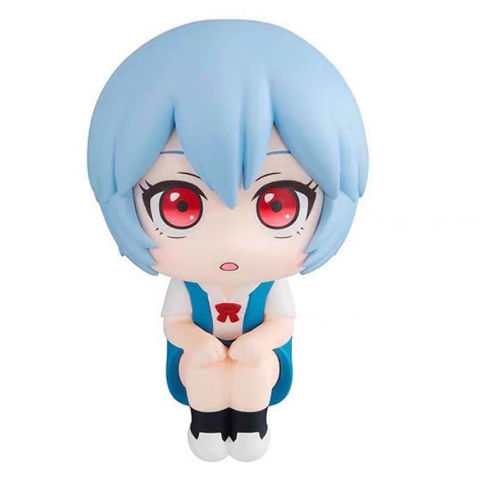 

10см аніме євангеліон аянами кінг фігурка сорю аска ланглі погляд вгору ева сидить модель іграшка лялька фігурка дії пвх прикраса