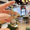 DIY Jewelry Plating Keychain with High-End Apple Pendant - Stylish Bag or Car Accessory