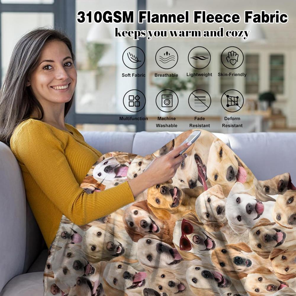 Labrador Dog 3D Printing Throw Blanket Gifts for Soft Sofa Bed for Teen Girls Boys