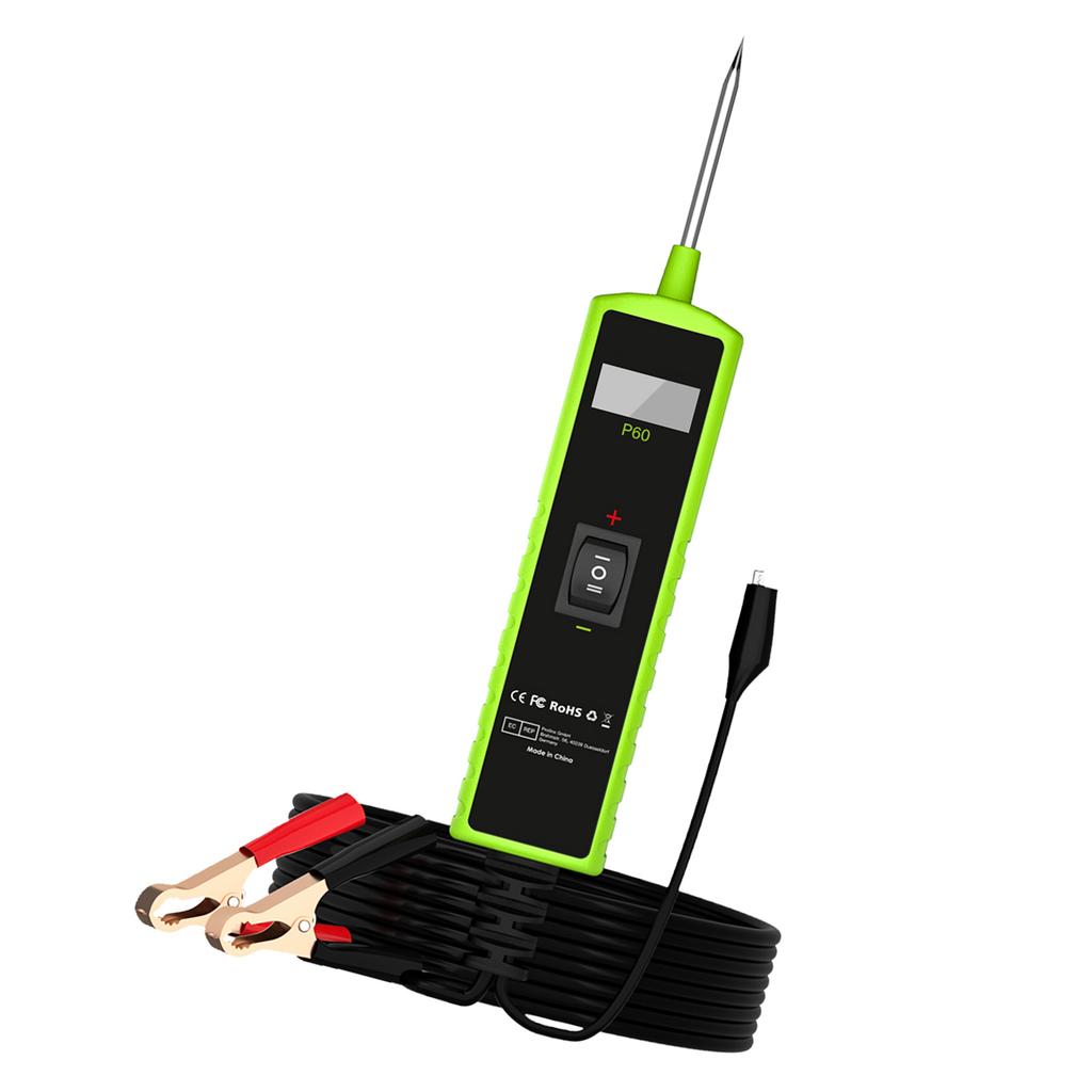 TopDiag P60 Automotive Circuit Tester Car Electrical System Short Tester 6 30V DC with Function LCD Display Flashlight