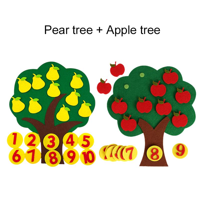 Drzewo Owocowe Zabawki Cyfrowe Dzieci Puzzle Nietkany Filc Montessori Wczesne Dzieciństwo Dziecko interakcja rodzic-dziecko Zabawka TMZ