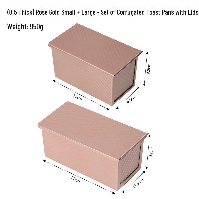 Złota Forma do Chleba i Ciasta z Blachy Węglowej z Pokrywką