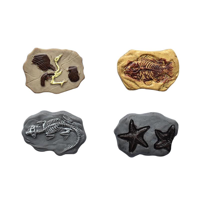 4Pcs/Set Mini Dinosaur Fossil Model Simulation Miniatures Crafts Decorations Micro Landscape Dolls House Ornament Toy